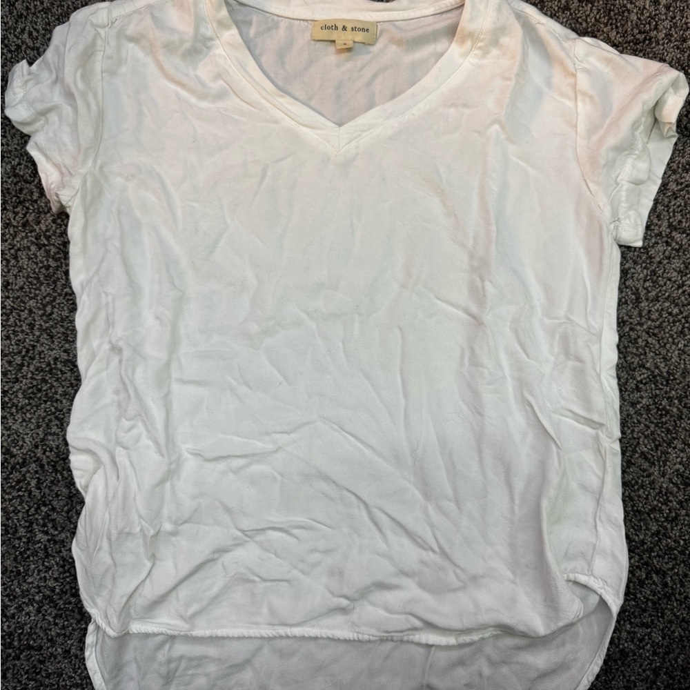 Cloth & Stone Classic White Short Sleeve Tee